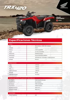 Catálogo Honda en Irazola | Honda TRX420 | 2026-09-15T00:00:00.000Z - 2026-09-29T00:00:00.000Z