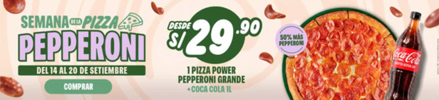 Catálogo Papa John's | Semana de la pizza | 2026-09-16T00:00:00.000Z - 2026-09-20T00:00:00.000Z