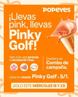 Catálogo Popeyes | Llevas pink llevas pinky golf! | 2026-09-18T00:00:00.000Z - 2026-09-23T00:00:00.000Z