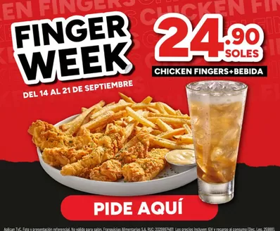 Catálogo TGI Friday's | Finger Week | 2026-09-18T00:00:00.000Z - 2026-09-21T00:00:00.000Z
