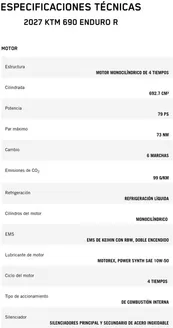 Catálogo KTM | 2027 ktm 690 enduror | 2026-09-18T00:00:00.000Z - 2026-10-02T00:00:00.000Z