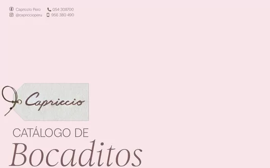 Catálogo Capriccio | Carta piqueos | 2026-09-22T00:00:00.000Z - 2026-10-06T00:00:00.000Z