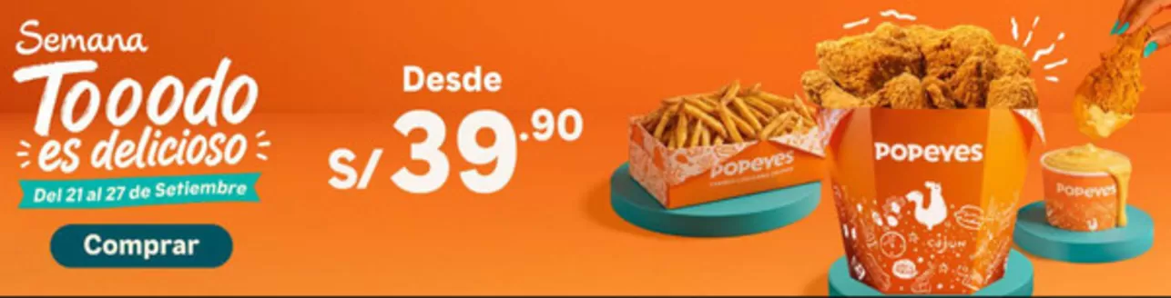 Catálogo Popeyes | Semana todo es delicioso | 2026-09-23T00:00:00.000Z - 2026-09-27T00:00:00.000Z