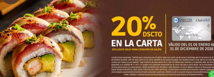 Catálogo Edo Sushi Bar | 20%dscto en la carta | 2026-09-23T00:00:00.000Z - 2026-10-31T00:00:00.000Z