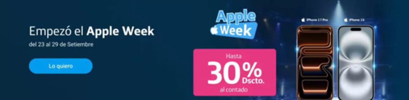Catálogo Movistar | Empezo al apple week | 2026-09-28T00:00:00.000Z - 2026-09-29T00:00:00.000Z