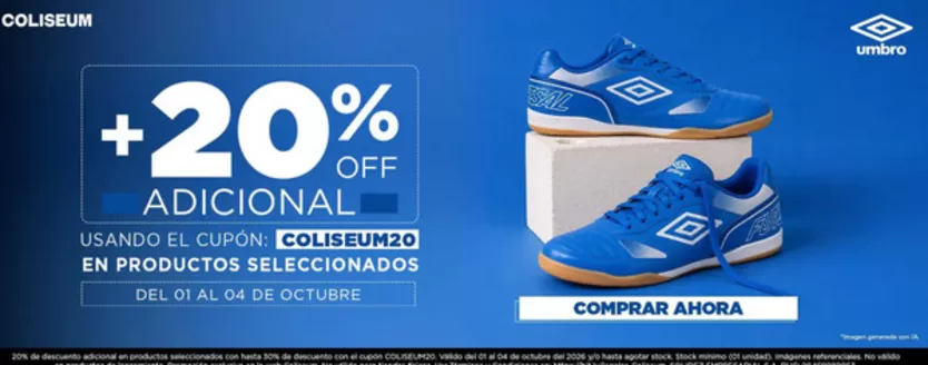 Catálogo Umbro | +20%off adicional | 2026-10-02T00:00:00.000Z - 2026-10-04T00:00:00.000Z