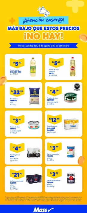 Catálogo Mass | Excelente oferta para todos los clientes | 2025-09-11T00:00:00.000Z - 2025-09-17T00:00:00.000Z