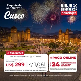 Catálogo Nuevo Mundo Viajes | Paquete de ano nuevo! | 2026-10-05T00:00:00.000Z - 2027-01-03T00:00:00.000Z