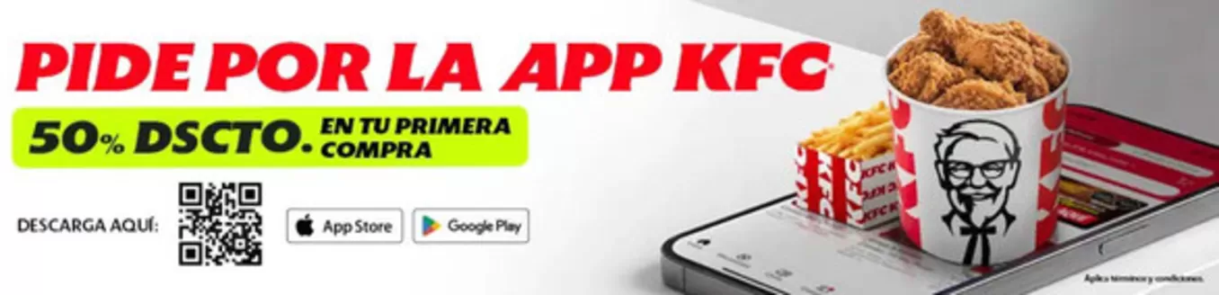 Catálogo KFC | Pide por la app KFC | 2026-10-07T00:00:00.000Z - 2026-11-30T00:00:00.000Z