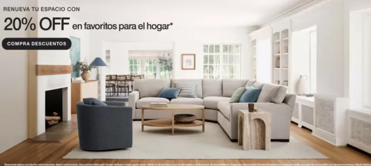 Catálogo Crate & Barrel en Baños Del Inca | Renueva tu espacio con 20%off | 2026-10-08T00:00:00.000Z - 2026-10-31T00:00:00.000Z
