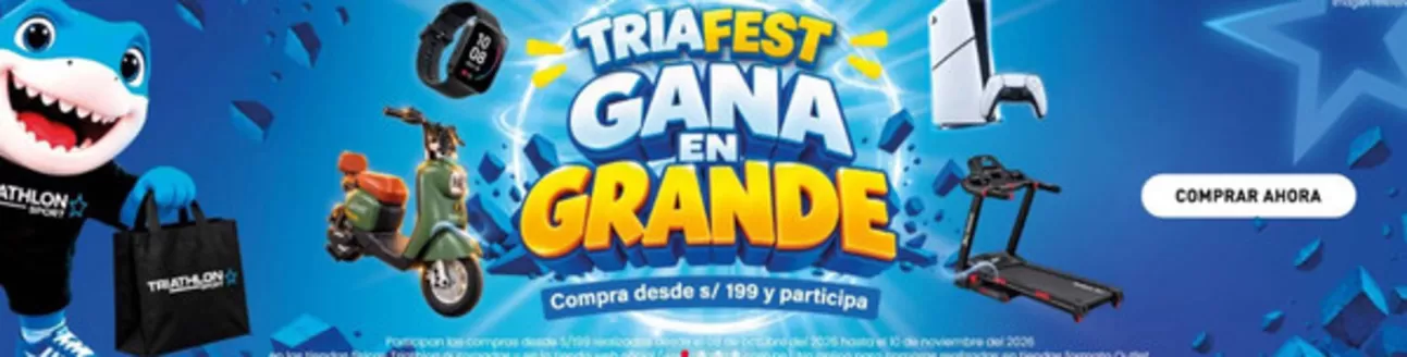 Catálogo Triathlon Sport en Lima | Triafest gana en grande  | 2026-10-13T00:00:00.000Z - 2026-11-10T00:00:00.000Z