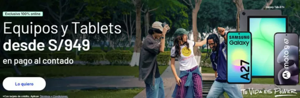 Catálogo Entel en Pimentel | Equipos y tablets desde S/949 | 2026-10-15T00:00:00.000Z - 2026-10-31T00:00:00.000Z