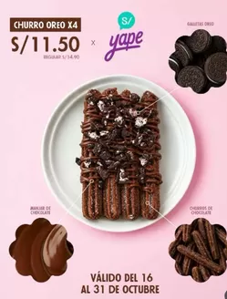 Catálogo Q'Churros | Churro Oreo X4 | 2026-10-20T00:00:00.000Z - 2026-10-31T00:00:00.000Z