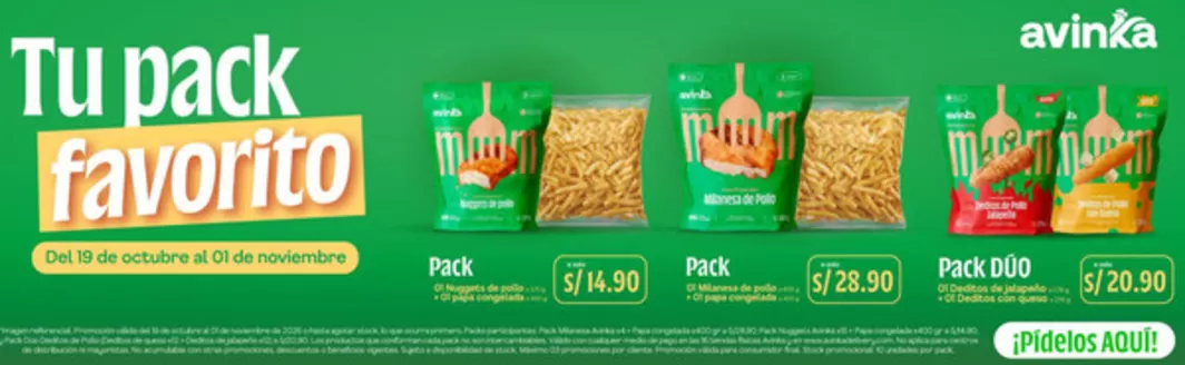 Catálogo Avinka | Tu pack favorito | 2026-10-23T00:00:00.000Z - 2026-11-01T00:00:00.000Z