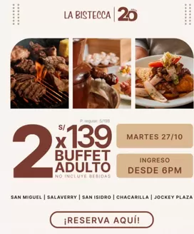 Catálogo La Bistecca | Este martes | 2026-10-26T00:00:00.000Z - 2026-10-27T00:00:00.000Z