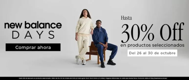 Catálogo New Balance | Hasta 30%off | 2026-10-27T00:00:00.000Z - 2026-10-30T00:00:00.000Z