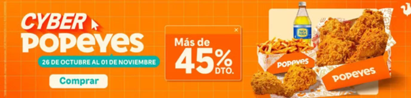Catálogo Popeyes | Cyber Popeyes | 2026-10-27T00:00:00.000Z - 2026-11-01T00:00:00.000Z