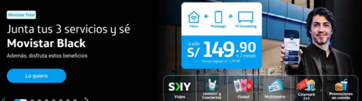 Catálogo Movistar en Chiclayo | Junta tus 3 servicios y se movistar black | 2026-10-30T00:00:00.000Z - 2026-11-21T00:00:00.000Z