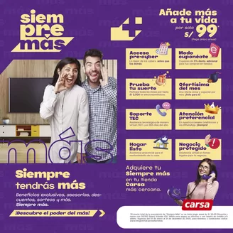 Catálogo Carsa en Paita | Siempre más | 2025-01-01T00:00:00.000Z - 2025-12-31T00:00:00.000Z