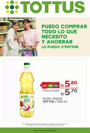 Catálogo Tottus en Lima | Tottus - capos del ahorro | 2025-10-17T00:00:00.000Z - 2025-10-31T00:00:00.000Z