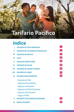 Catálogo Pacífico Seguros | Tarifario Pacífico | 2025-10-17T00:00:00.000Z - 2025-10-31T00:00:00.000Z