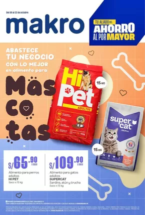 Catálogo Makro en Huacho | Diptico Mascotas Vig#21 | 2025-10-18T00:00:00.000Z - 2025-11-01T00:00:00.000Z
