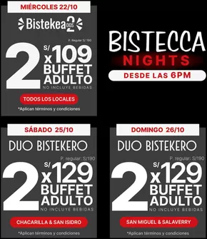 Catálogo La Bistecca | Bistecca nights  | 2025-10-20T00:00:00.000Z - 2025-10-26T00:00:00.000Z