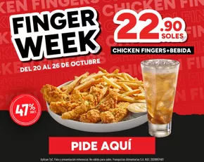 Catálogo TGI Friday's en Arequipa | Finger Week  | 2025-10-22T00:00:00.000Z - 2025-10-26T00:00:00.000Z