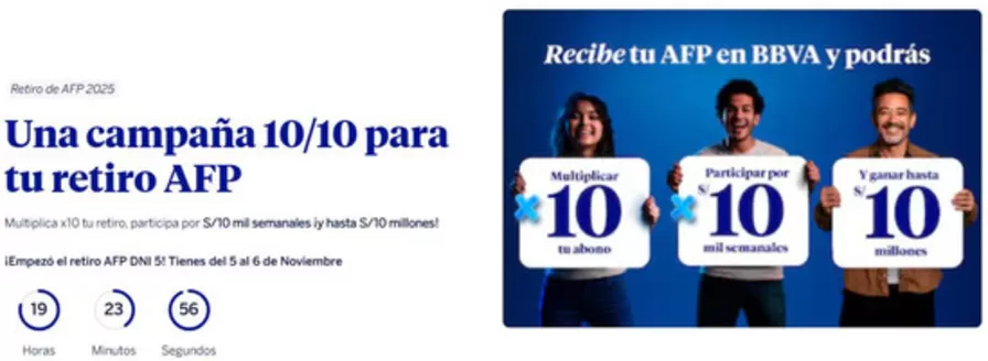 Catálogo BBVA | Una campana 10/10 para tu retiro AFP | 2025-11-04T00:00:00.000Z - 2025-12-01T00:00:00.000Z