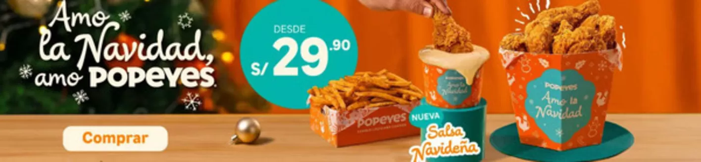 Catálogo Popeyes en Lima | Amo la navidad amo popeyes | 2025-11-10T00:00:00.000Z - 2025-12-31T00:00:00.000Z