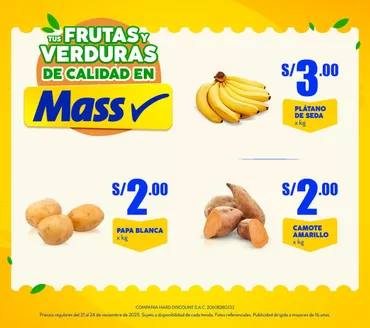 Catálogo Mass en Huacho | DEL CAMPO A TU BARRIO | 2025-11-21T00:00:00.000Z - 2025-11-24T00:00:00.000Z