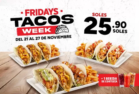 Catálogo TGI Friday's en Lurín | Promos | 2025-11-24T00:00:00.000Z - 2025-11-27T00:00:00.000Z