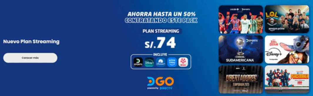 Catálogo DirecTV en Piura | Ahorra hasta un 50% | 2025-11-25T00:00:00.000Z - 2025-12-20T00:00:00.000Z
