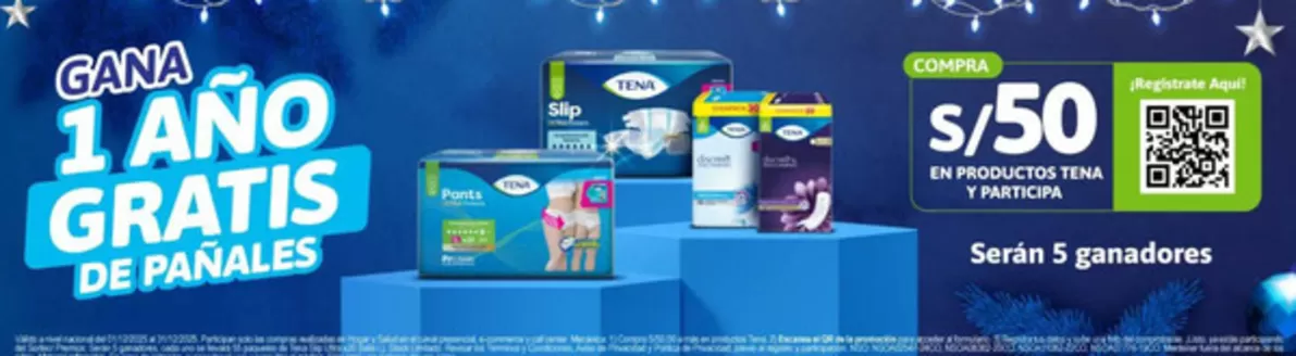 Catálogo Hogar Y Salud en Ayacucho | Gana 1 ano gratis de panales | 2025-12-03T00:00:00.000Z - 2025-12-31T00:00:00.000Z