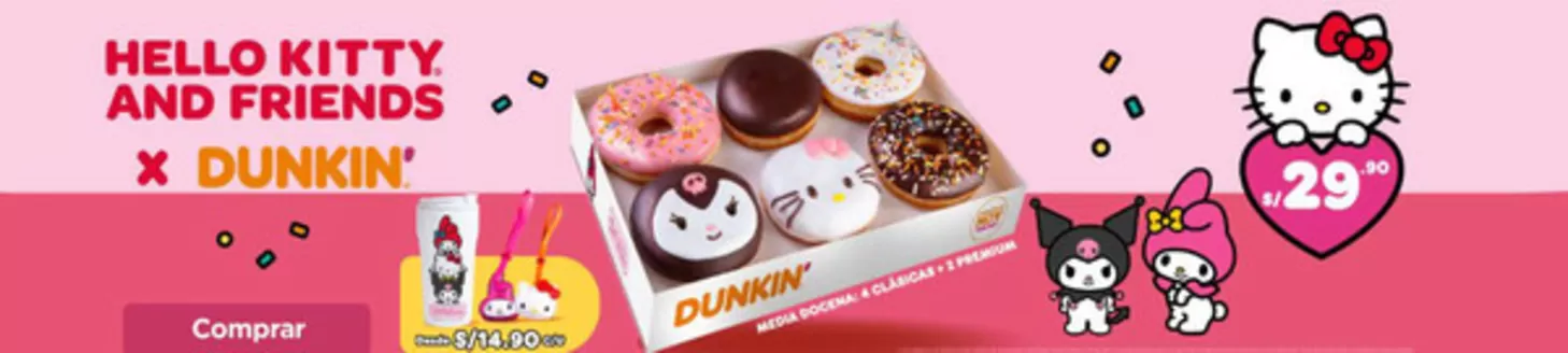 Catálogo Dunkin Donuts en Lima | Hello kitty dunkin | 2025-12-09T00:00:00.000Z - 2025-12-31T00:00:00.000Z