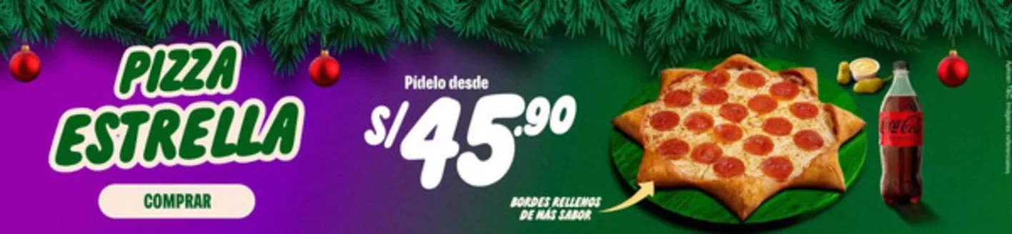 Catálogo Papa John's en Lima | Pizza Estrella | 2025-12-10T00:00:00.000Z - 2025-12-24T00:00:00.000Z