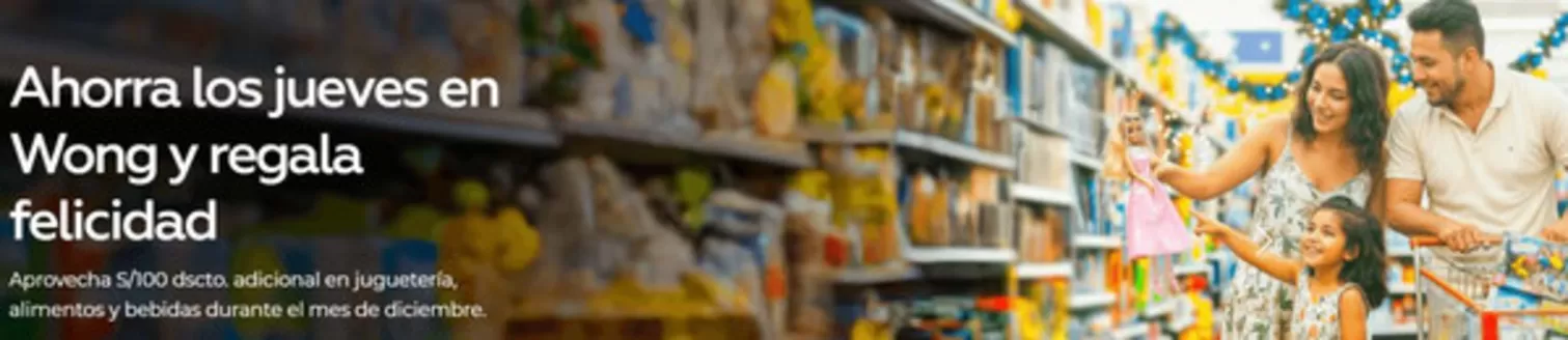 Catálogo Interbank en Lima | Ahorra los jueves en wong y regala felicidad | 2025-12-10T00:00:00.000Z - 2026-01-31T00:00:00.000Z
