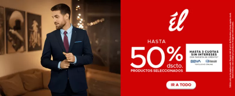 Catálogo Tiendas Él en Lurín | Hasta 50%dscto | 2025-12-30T00:00:00.000Z - 2025-12-31T00:00:00.000Z