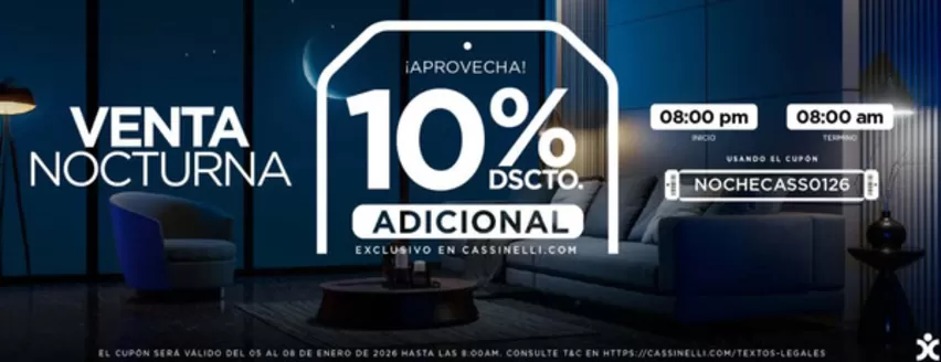 Catálogo Cassinelli en Asia | VENTA NOCTURNA | 2026-01-06T00:00:00.000Z - 2026-01-15T00:00:00.000Z