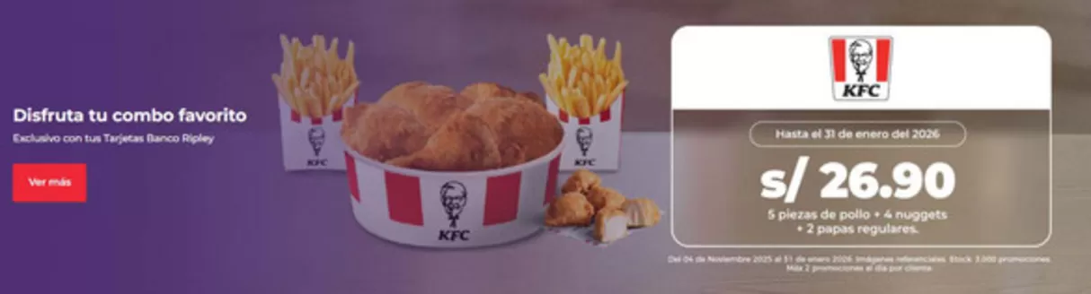 Catálogo Banco Ripley en Callao | Disfruta tu combo favorito | 2026-01-06T00:00:00.000Z - 2026-01-31T00:00:00.000Z