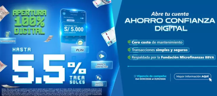 Catálogo Financiera Confianza en Callao | Hasta 5.5% trea soles | 2026-01-06T00:00:00.000Z - 2026-01-31T00:00:00.000Z