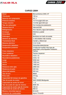 Catálogo Mavila | CARGO 200H | 2026-01-16T00:00:00.000Z - 2026-11-30T00:00:00.000Z