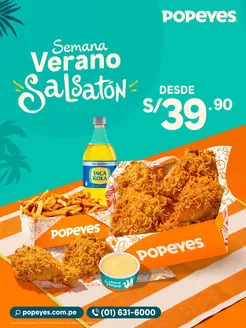 Catálogo Popeyes en Lurín | Semana verano salsaton  | 2026-01-23T00:00:00.000Z - 2026-01-25T00:00:00.000Z