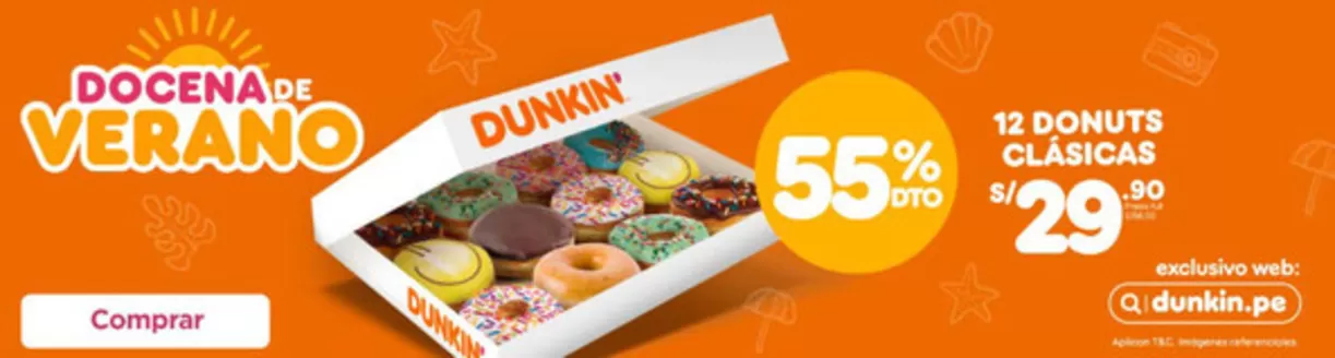 Catálogo Dunkin Donuts | Docena de Verano | 2026-01-26T00:00:00.000Z - 2026-02-15T00:00:00.000Z
