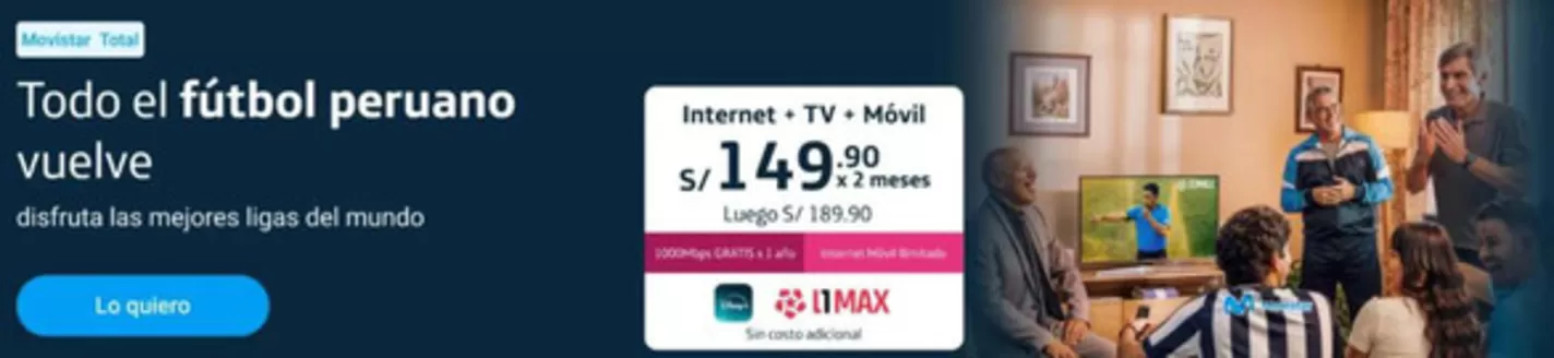 Catálogo Movistar en Carhuaz | Todo el futbol peruano vuelve | 2026-02-02T00:00:00.000Z - 2026-02-28T00:00:00.000Z