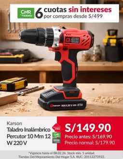 Catálogo Sodimac en Pucallpa | Gangas y ofertas actuales | 2026-02-03T00:00:00.000Z - 2026-02-08T00:00:00.000Z