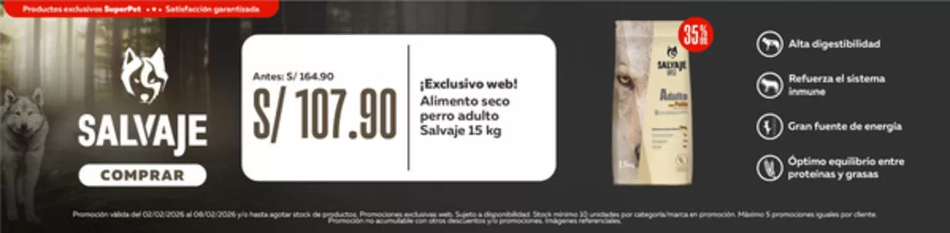 Catálogo Superpet en Cajamarca | Grandes descuentos en productos seleccionados | 2026-02-02T00:00:00.000Z - 2026-02-08T00:00:00.000Z