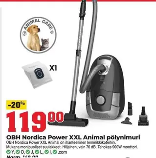 Obh Nordica - Power XXL Animal pölynimuri
