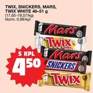 Snickers - TWIX, SNICKERS, MARS, TWIX WHITE
