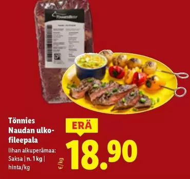 Naudan ulko-fileepala